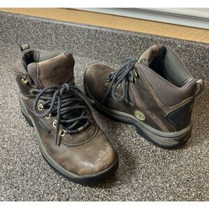 Timberland 9459 Brown Leather Work Hiking Ankle Boots Men's Size 7.5 M Lace Up